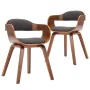 Sillas de comedor 2 unidades tela y madera curvada gris oscuro von , Essstühle - Ref: Foro24-279476, Preis: 418,94 €, Rabatt: %