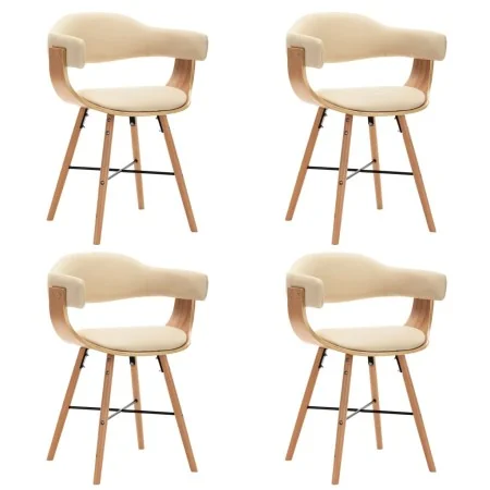 Sillas de comedor 4 uds cuero sintético y madera curvada crema von , Essstühle - Ref: Foro24-279497, Preis: 602,64 €, Rabatt: %