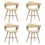 Sillas de comedor 4 uds cuero sintético y madera curvada crema von , Essstühle - Ref: Foro24-279497, Preis: 602,64 €, Rabatt: %
