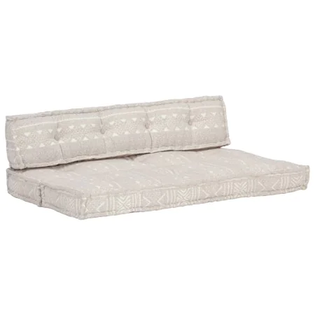 Cojín para sofá de palés tela marrón claro patchwork by , Cushions for chairs and sofas - Ref: Foro24-287719, Price: 144,90 €...