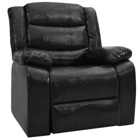 Sillón reclinable cuero sintético negro by , Armchairs - Ref: Foro24-288495, Price: 244,34 €, Discount: %