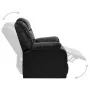 Sillón reclinable cuero sintético negro de , Sillones - Ref: Foro24-288495, Precio: 244,32 €, Descuento: %