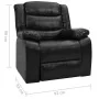 Sillón reclinable cuero sintético negro de , Sillones - Ref: Foro24-288495, Precio: 244,32 €, Descuento: %