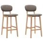 Taburetes de cocina 2 unidades tela gris taupe by , Kitchen stools - Ref: Foro24-289376, Price: 156,95 €, Discount: %