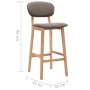 Taburetes de cocina 2 unidades tela gris taupe by , Kitchen stools - Ref: Foro24-289376, Price: 156,95 €, Discount: %