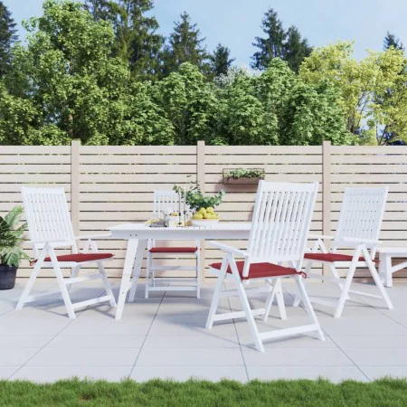 Cojines silla de jardín 4 uds tela Oxford rojo tinto 50x50x3 cm von , Kissen für Stühle und Sofas - Ref: Foro24-314057, Preis...