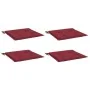 Cojines silla de jardín 4 uds tela Oxford rojo tinto 50x50x3 cm von , Kissen für Stühle und Sofas - Ref: Foro24-314057, Preis...