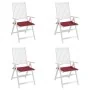 Cojines silla de jardín 4 uds tela Oxford rojo tinto 50x50x3 cm von , Kissen für Stühle und Sofas - Ref: Foro24-314057, Preis...