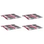 Cojines de silla de jardín 4 uds tela a cuadros rojo 50x50x3 cm von , Kissen für Stühle und Sofas - Ref: Foro24-314069, Preis...