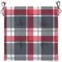 Cojines de silla de jardín 4 uds tela a cuadros rojo 50x50x3 cm von , Kissen für Stühle und Sofas - Ref: Foro24-314069, Preis...