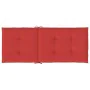 Cojín silla de jardín respaldo alto 6 uds tela rojo 120x50x3 cm de , Cojines para sillas y sofás - Ref: Foro24-314110, Precio...