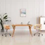 Silla de comedor giratoria madera curvada cuero sintético crema de , Sillas de comedor - Ref: Foro24-287399, Precio: 200,16 €...