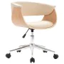 Silla de comedor giratoria madera curvada cuero sintético crema de , Sillas de comedor - Ref: Foro24-287399, Precio: 200,16 €...
