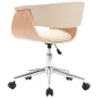 Silla de comedor giratoria madera curvada cuero sintético crema de , Sillas de comedor - Ref: Foro24-287399, Precio: 200,16 €...