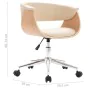 Silla de comedor giratoria madera curvada cuero sintético crema de , Sillas de comedor - Ref: Foro24-287399, Precio: 200,16 €...