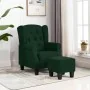 Sillón con reposapiés tela verde oscuro von , Sessel - Ref: Foro24-320157, Preis: 302,81 €, Rabatt: %