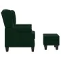 Sillón con reposapiés tela verde oscuro von , Sessel - Ref: Foro24-320157, Preis: 302,81 €, Rabatt: %