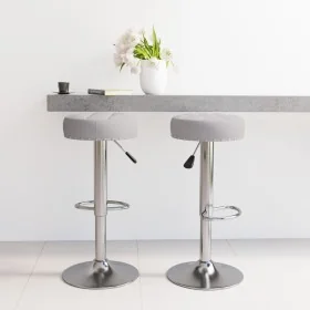 Taburetes de cocina 2 unidades tela gris by , Kitchen stools - Ref: Foro24-332971, Price: 107,91 €, Discount: %