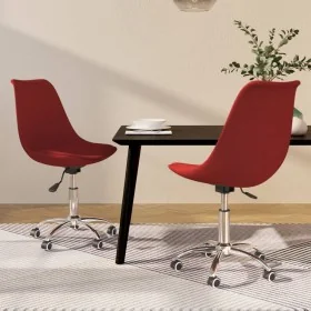 Sillas de comedor giratorias 2 unidades tela rojo tinto by , dining chairs - Ref: Foro24-338351, Price: 147,57 €, Discount: %
