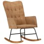 Silla mecedora de lona vintage marrón von , Schaukelstühle - Ref: Foro24-339684, Preis: 128,91 €, Rabatt: %