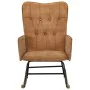 Silla mecedora de lona vintage marrón von , Schaukelstühle - Ref: Foro24-339684, Preis: 128,91 €, Rabatt: %