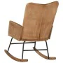Silla mecedora de lona vintage marrón von , Schaukelstühle - Ref: Foro24-339684, Preis: 128,91 €, Rabatt: %