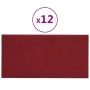 Paneles de pared 12 uds terciopelo rojo tinto 30x15 cm 0,54 m² de , Recubrimiento de paredes - Ref: Foro24-343783, Precio: 21...