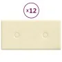 Paneles de pared 12 uds cuero sintético crema 30x15 cm 0,54 m² de , Recubrimiento de paredes - Ref: Foro24-343968, Precio: 19...