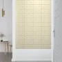 Paneles de pared 12 uds cuero sintético crema 30x15 cm 0,54 m² de , Recubrimiento de paredes - Ref: Foro24-343968, Precio: 19...