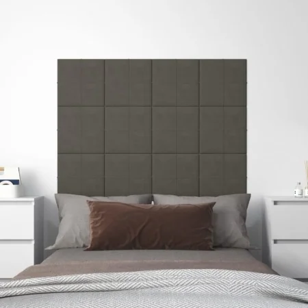 Paneles de pared 12 uds terciopelo gris oscuro 30x30 cm 1,08 m² by , Wall covering - Ref: Foro24-344043, Price: 37,06 €, Disc...