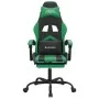 Silla gaming giratoria y reposapiés cuero sintético negro verde de , Sillones para videojuegos - Ref: Foro24-349606, Precio: ...
