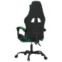 Silla gaming giratoria y reposapiés cuero sintético negro verde de , Sillones para videojuegos - Ref: Foro24-349606, Precio: ...