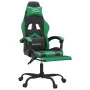 Silla gaming giratoria y reposapiés cuero sintético negro verde de , Sillones para videojuegos - Ref: Foro24-349606, Precio: ...
