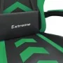 Silla gaming giratoria y reposapiés cuero sintético negro verde de , Sillones para videojuegos - Ref: Foro24-349606, Precio: ...