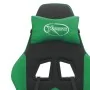 Silla gaming giratoria y reposapiés cuero sintético negro verde de , Sillones para videojuegos - Ref: Foro24-349606, Precio: ...