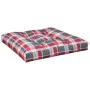 Cojines para palets 2 unidades tela a cuadros rojos von , Kissen für Stühle und Sofas - Ref: Foro24-360702, Preis: 51,40 €, R...