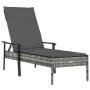 Tumbonas 2 unidades con mesa y cojines ratán sintético gris by , Garden sets - Ref: Foro24-362808, Price: 335,63 €, Discount: %