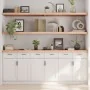 Estante de pared madera maciza roble sin tratar 220x60x(2-6) cm von , Regale und Regale - Ref: Foro24-363619, Preis: 170,99 €...