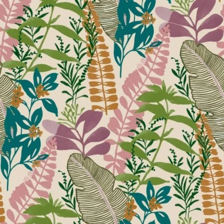 Noordwand Papel de pared Good Vibes Big Leaves verde y rosa by , Painted paper - Ref: Foro24-440438, Price: 31,13 €, Discount: %