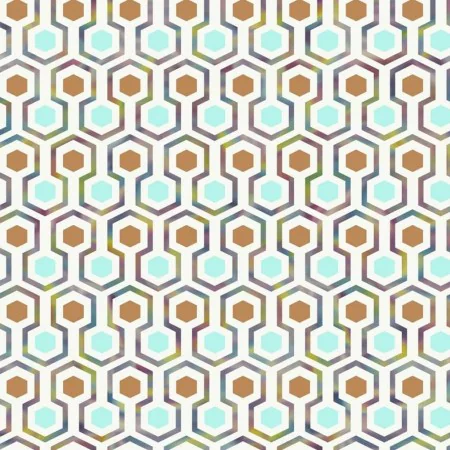 Noordwand Papel de pared Good Vibes Hexagon Pattern verde y naranja by , Painted paper - Ref: Foro24-440446, Price: 22,01 €, ...
