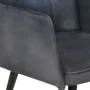 Sillón orejero con reposapiés cuero auténtico gris by , Armchairs - Ref: Foro24-339665, Price: 109,09 €, Discount: %