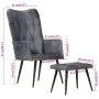 Sillón orejero con reposapiés cuero auténtico gris by , Armchairs - Ref: Foro24-339665, Price: 109,09 €, Discount: %