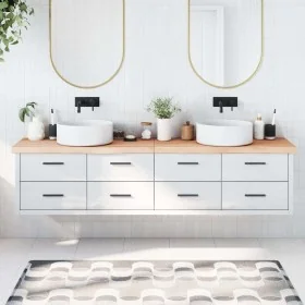 Encimera de baño madera maciza sin tratar 220x30x(2-6) cm by , Countertops - Ref: Foro24-3156082, Price: 104,53 €, Discount: %