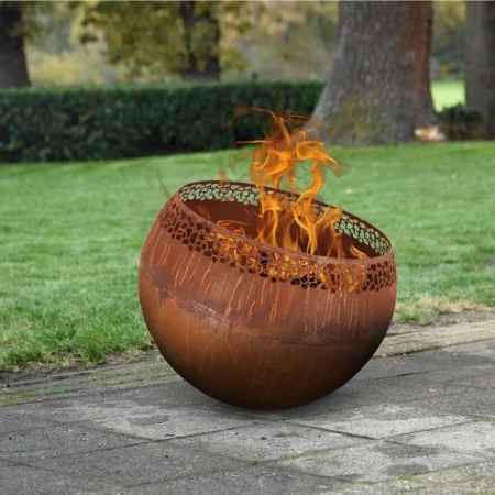 Esschert Design Brasero en forma de bola con puntitos color óxido de , Chimeneas - Ref: Foro24-442358, Precio: 313,86 €, Desc...