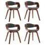 Sillas de comedor 4 unidades madera curvada y tela gris von , Essstühle - Ref: Foro24-3054820, Preis: 658,32 €, Rabatt: %