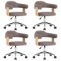 Sillas comedor giratorias 4 uds madera curvada tela gris taupe de , Sillas de comedor - Ref: Foro24-3054906, Precio: 586,80 €...