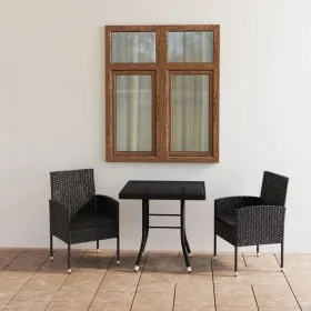 Juego de comedor para jardín 3 piezas ratán sintético negro von , Gartensets - Ref: Foro24-3059411, Preis: 216,87 €, Rabatt: %