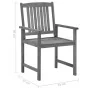 Sillas de jardín con cojines 4 uds madera maciza de acacia gris by , Garden chairs - Ref: Foro24-3061248, Price: 270,29 €, Di...