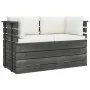 Sofá de palets de jardín 2 plazas y cojines madera maciza pino by , Garden sets - Ref: Foro24-3061733, Price: 260,62 €, Disco...
