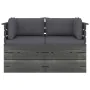 Sofá de palets de jardín 2 plazas y cojines madera maciza pino by , Garden sets - Ref: Foro24-3061731, Price: 227,53 €, Disco...